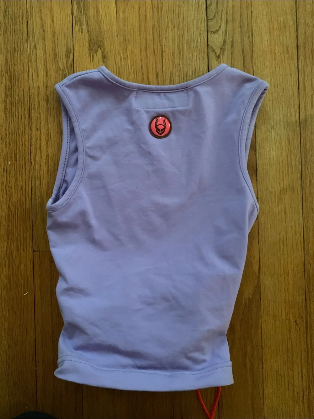 Cyberdog London Lavender Crop Top with Neon Pink Blacklight Reactive Lacing - Picture 7 of 15